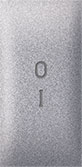 Jednopolna Sklopka, 16A  taster 1M Simbol 0 I, Silver